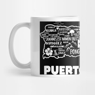 Puerto Rico Map Mug